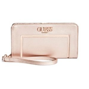 Guess wallet rose gold phone wristlet